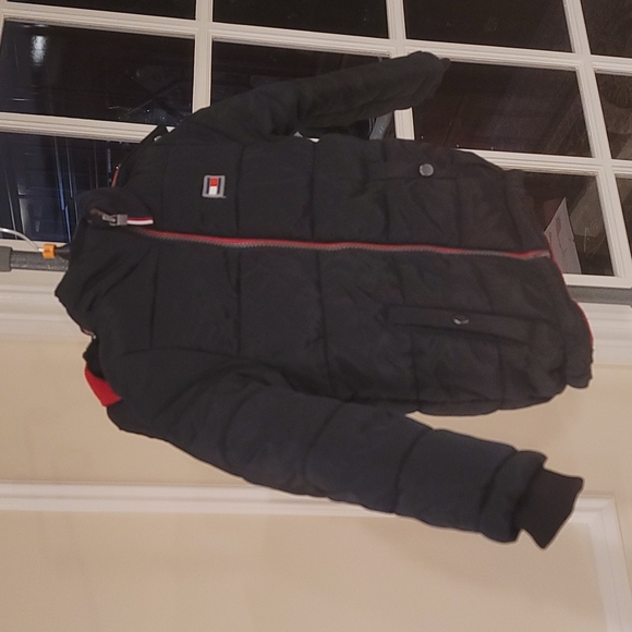 Tommy Hilfiger Black Winter Jacket. Fleece-Lined Red. NWT. NEW $100 - Picture 7 of 16